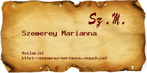 Szemerey Marianna névjegykártya