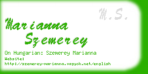marianna szemerey business card